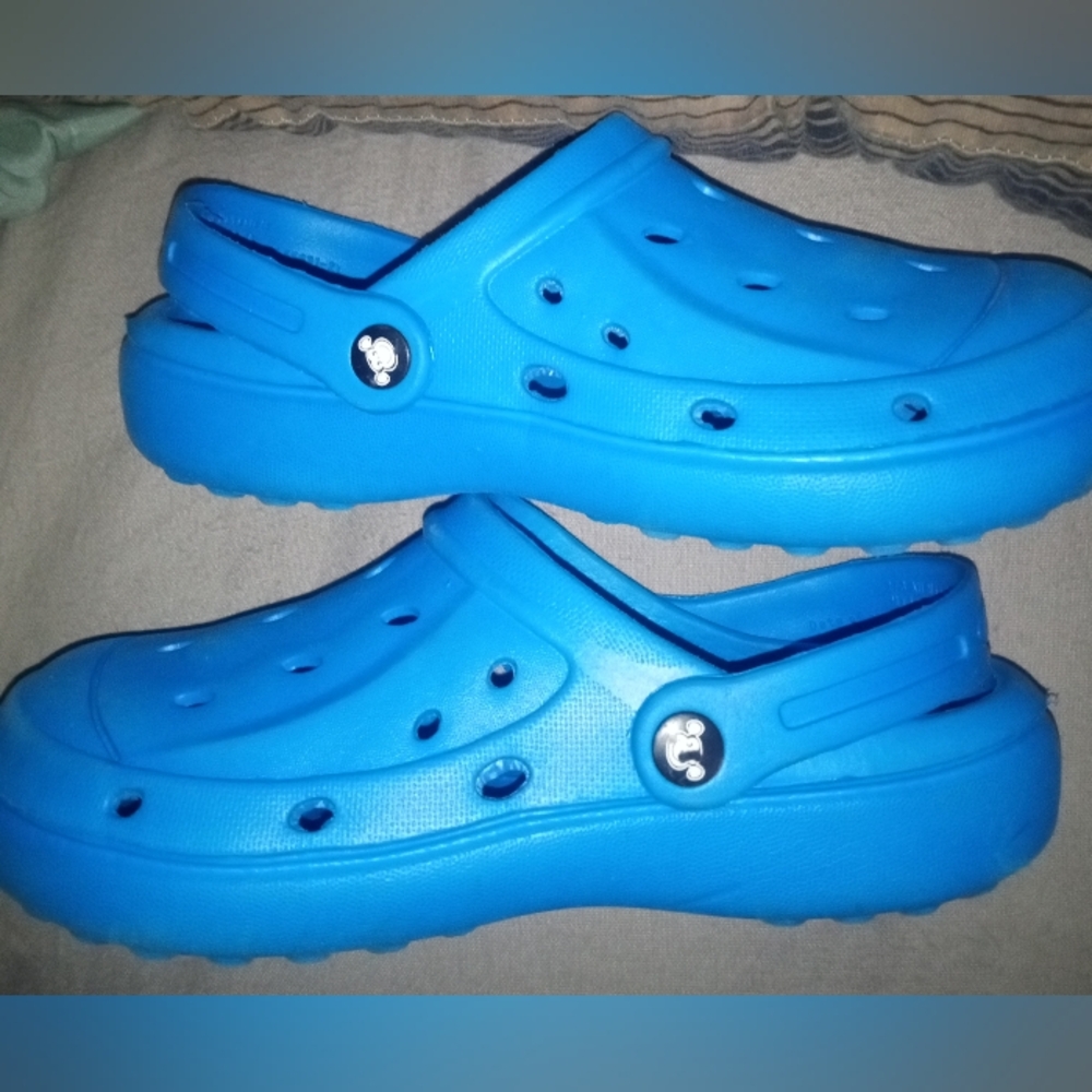 Lily & Dan Little Boy SZ 2/3 Blue Foam Lightweight Clog Shoes Waterproof Comfort